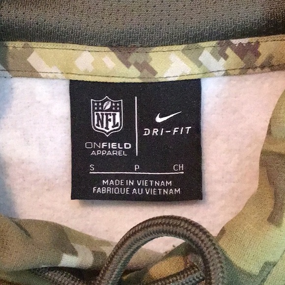 FLASH SALE Nike 🏈 Cleveland Browns  Camo hoodie Dri fit - Picture 6 of 12